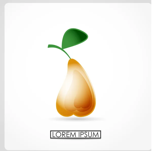 Pear isolated on white. vector — Stock Vector