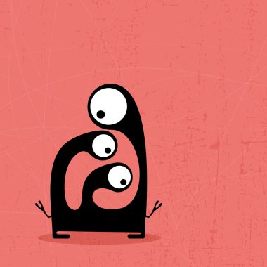 schattig monsters geïsoleerd op wit. vector