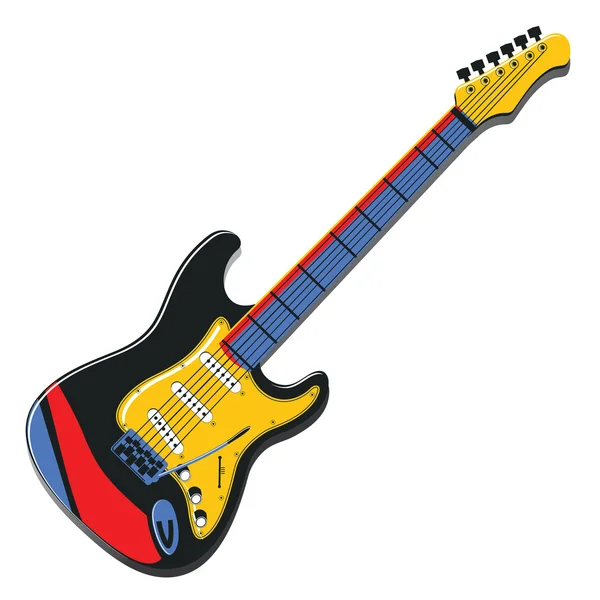 Guitarra aislada en blanco — Vector de stock