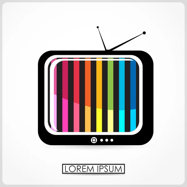 Rétro TV isolé sur blanc . — Image vectorielle