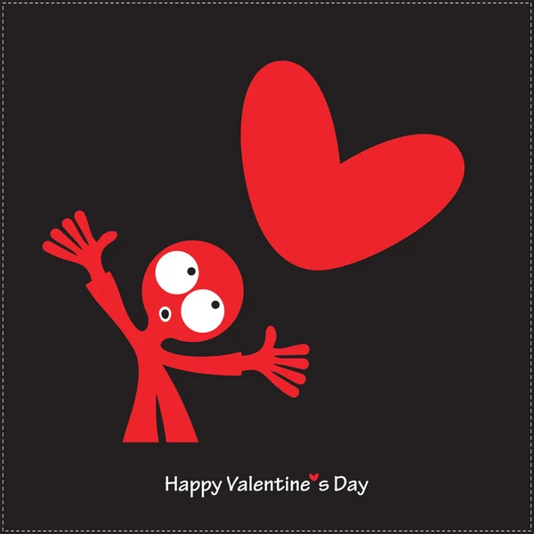 Feliz tarjeta de San Valentín — Vector de stock