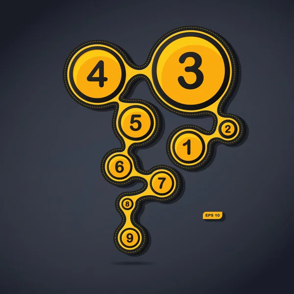 Abstracte mechanische hulpmiddel achtergrond met getallen — Stockvector