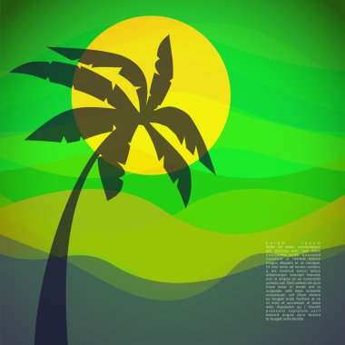 Tropical resort. clipart