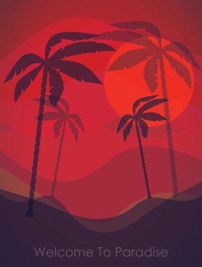 Tropical resort. clipart