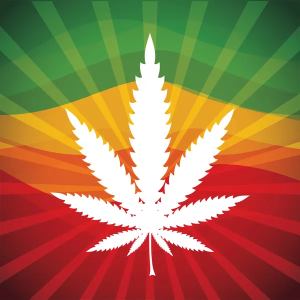 Hoja de marihuana — Vector de stock