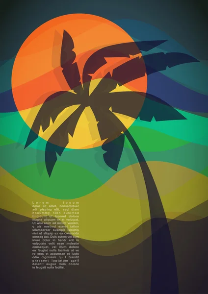 Resort tropical . — Vector de stock