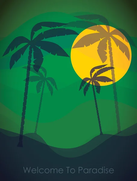 Tropical resort. — Stock Vector