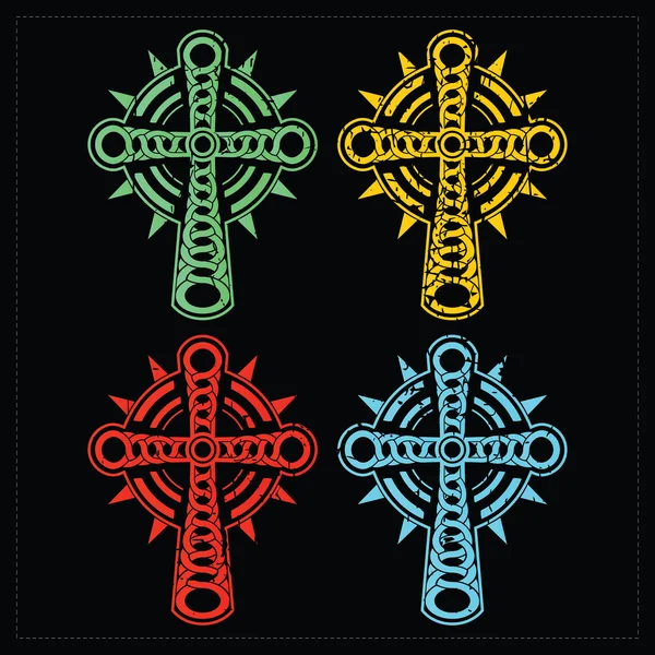 组的四个十字架 — 图库矢量图片