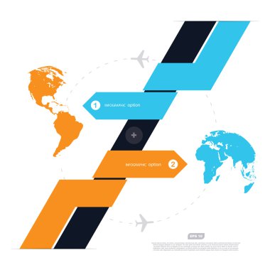 oklar, Küre ve uçaklar infgraphic tasarımı