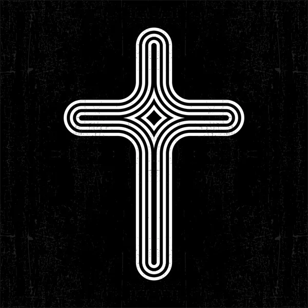 Croix blanche — Image vectorielle