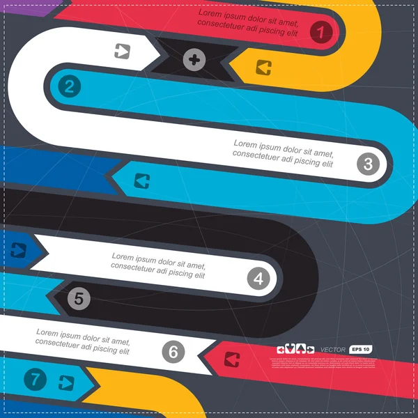 Infographics opties banner met pijlen — Stockvector