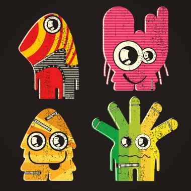 dört canavarlar set