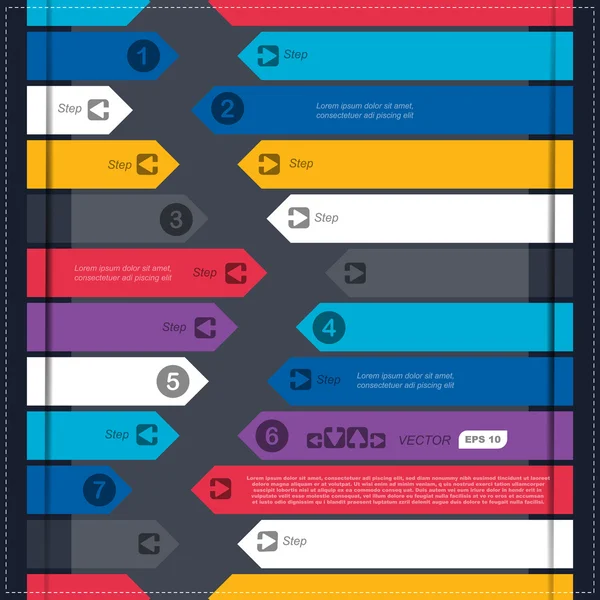 Banner de opciones de infografía con flechas — Archivo Imágenes Vectoriales