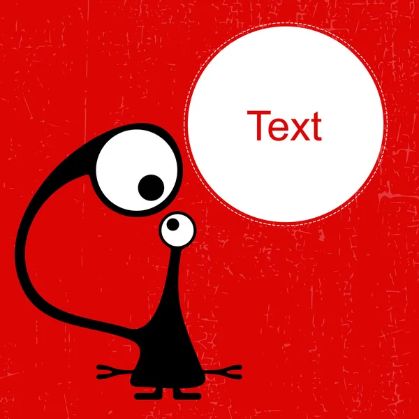 karikatür canavar ile mesaj bulut