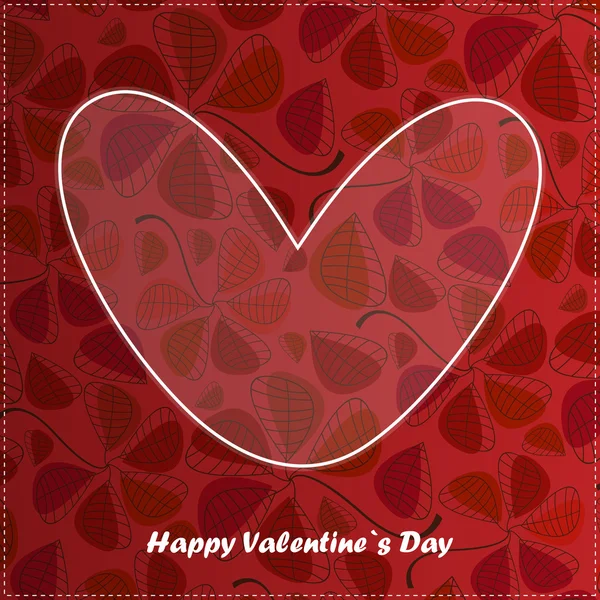 Carte Saint Valentin avec fond floral — Image vectorielle