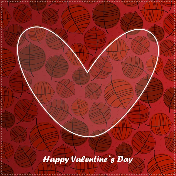 Valentinstag Karte mit blumigem Hintergrund — Stockvektor