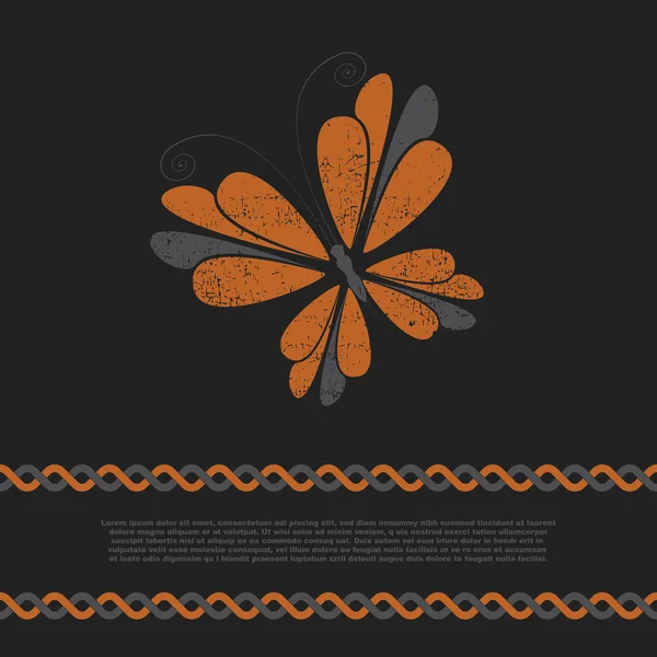 Абстрактний орнамент з метеликом — стоковий вектор