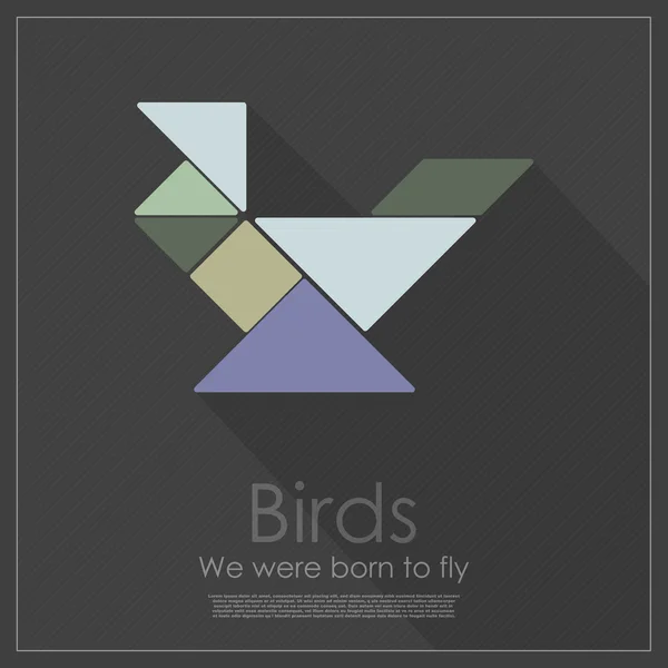 Burung Tangram - Stok Vektor