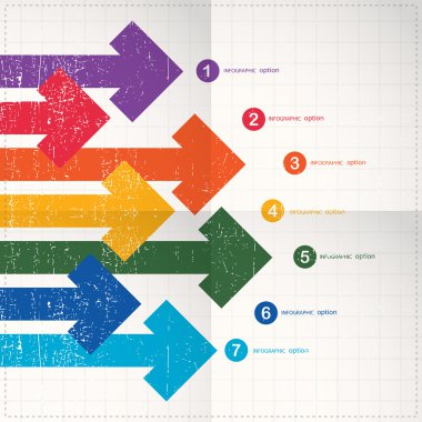 oklar katlanmış kağıt üzerinde