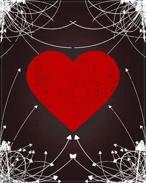Coeur avec flèches — Image vectorielle
