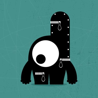 schattig monsters geïsoleerd op wit. vector