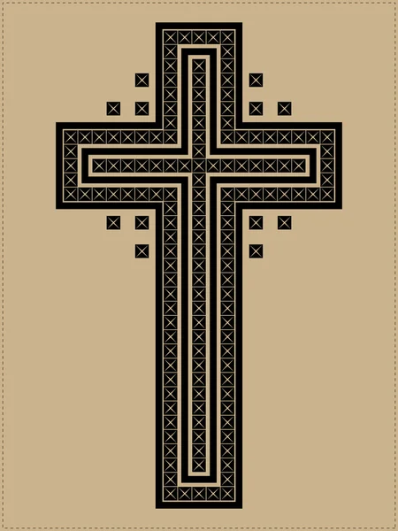 Zwarte cross — Stockvector