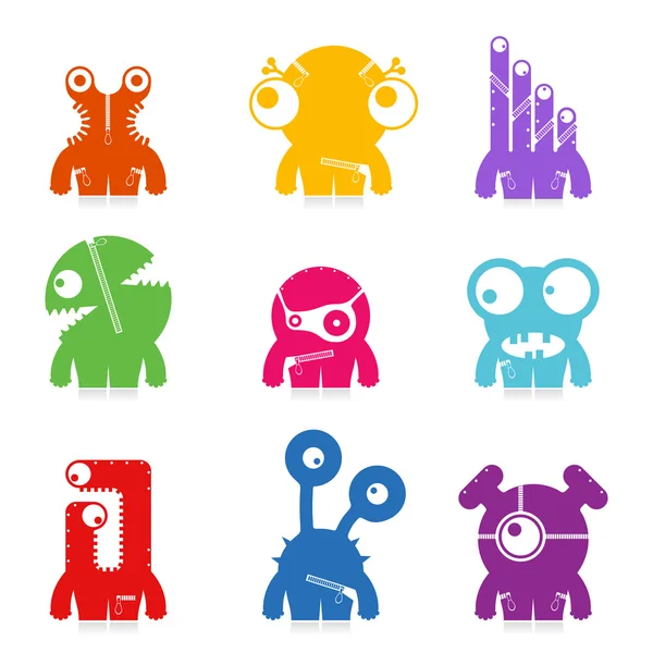 Set of cute monsters. vector — Stock Vector