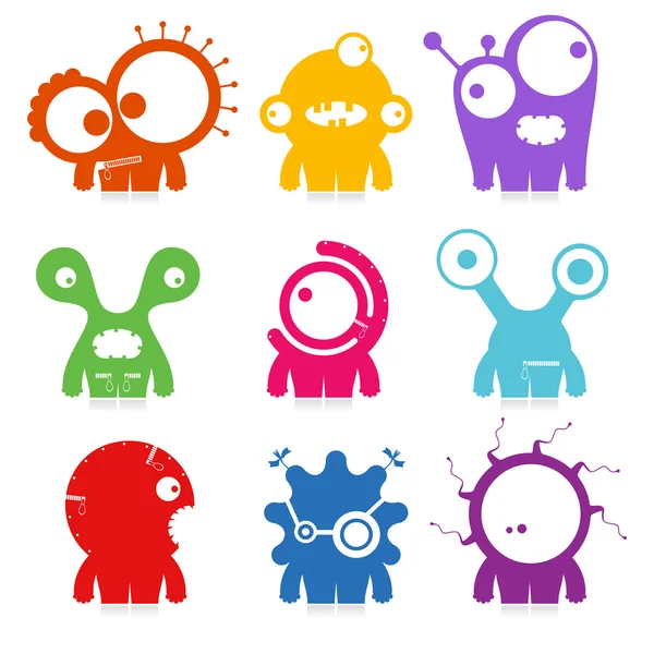 Verzameling van cute monsters. vector — Stockvector