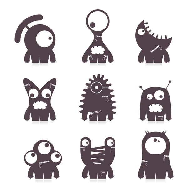 Verzameling van cute monsters. vector — Stockvector