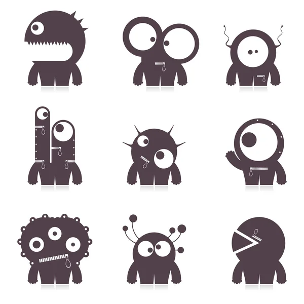 Verzameling van cute monsters. vector — Stockvector