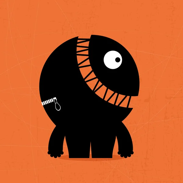 Grunge 背景上的怪物 — 图库矢量图片