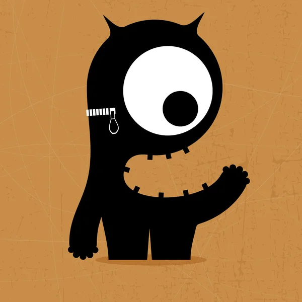 Monster op grunge achtergrond — Stockvector