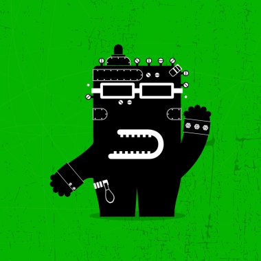 schattig monsters geïsoleerd op wit. vector