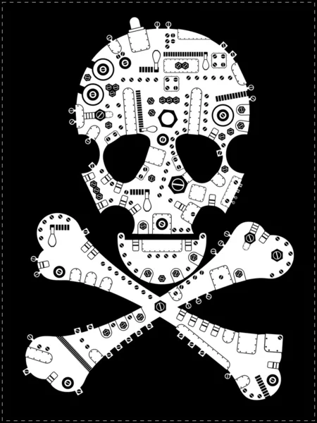 Crâne de punk vapeur — Image vectorielle