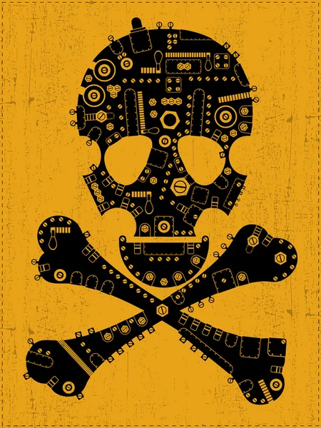 Crâne de punk vapeur — Image vectorielle