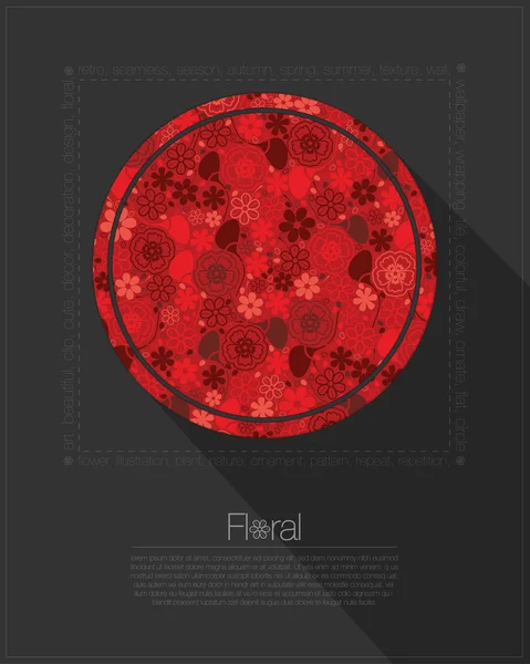 Scheda floreale — Vettoriale Stock