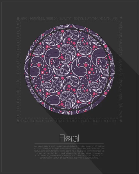 Floral kaart — Stockvector