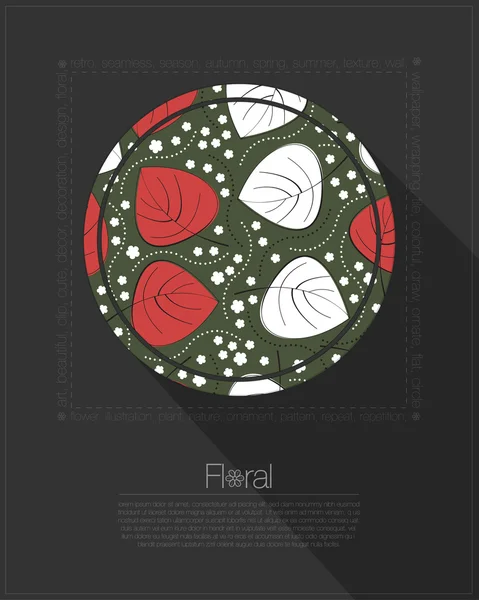 Floral kaart — Stockvector