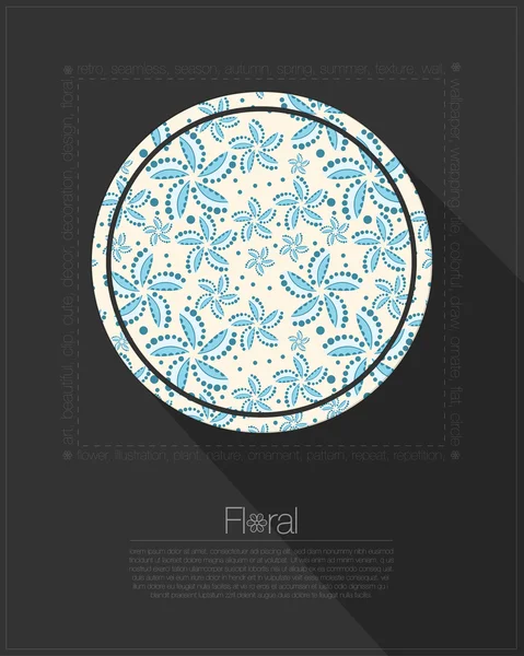 Floral kaart — Stockvector