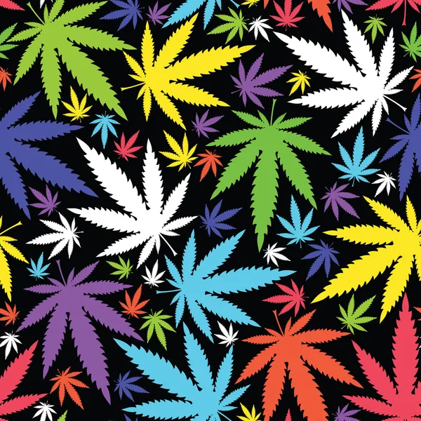 Hojas de cannabis — Vector de stock