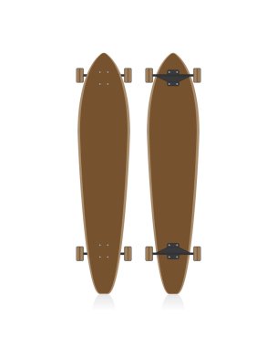 kaykay üzerinde beyaz izole