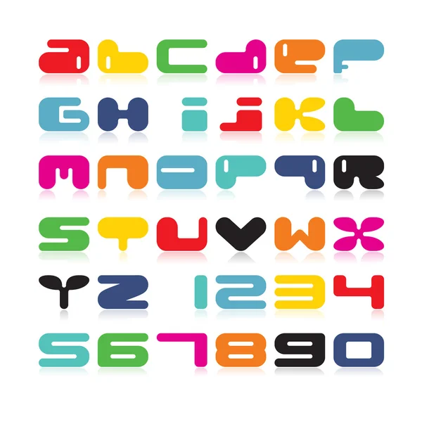 Alfabeto de color aislado en blanco . — Archivo Imágenes Vectoriales