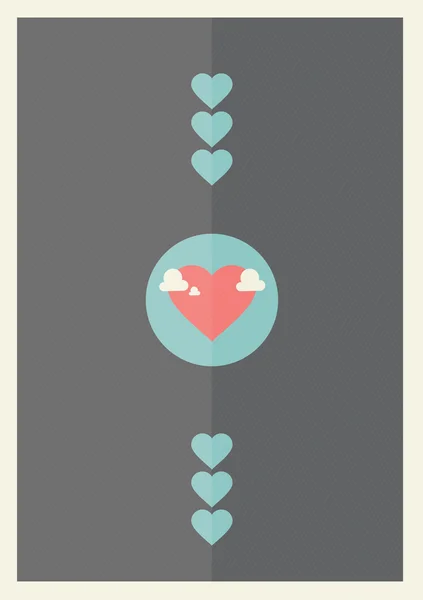 Tarjeta de San Valentín. El amor está en el aire . — Vector de stock