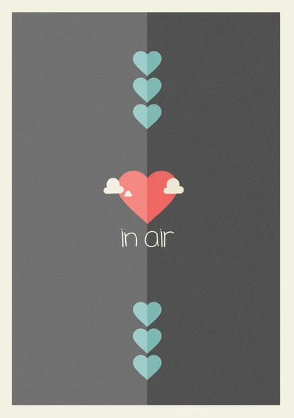 Valentine dagar kort. kärlek är i luften. — Stock vektor