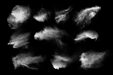 Abstract design of white powder cloud clipart