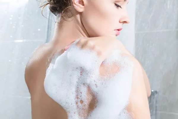 Woman get shower — Stock Photo, Image