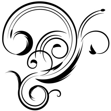 Soyut çiçek tasarımı ögesi