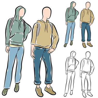 hoodies giyen öğrenciler
