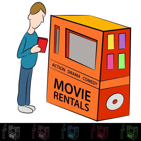 Movie Rental Machine — Stock Vector