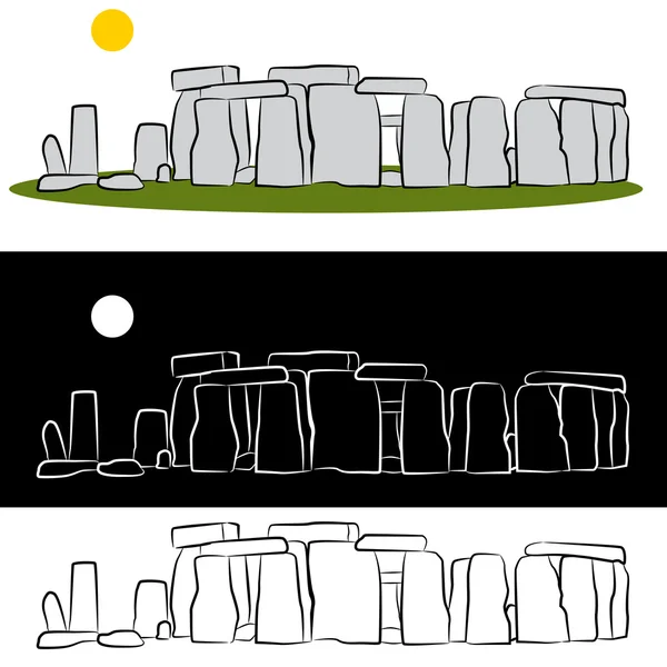 Dibujo de stonehenge — Vector de stock